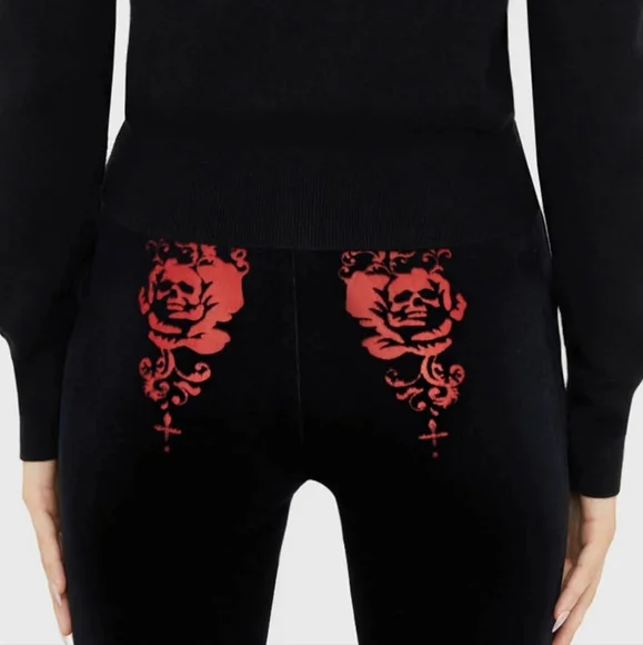 Killstar Black Velvet Flare Jumpsuit - Picture 5 of 5